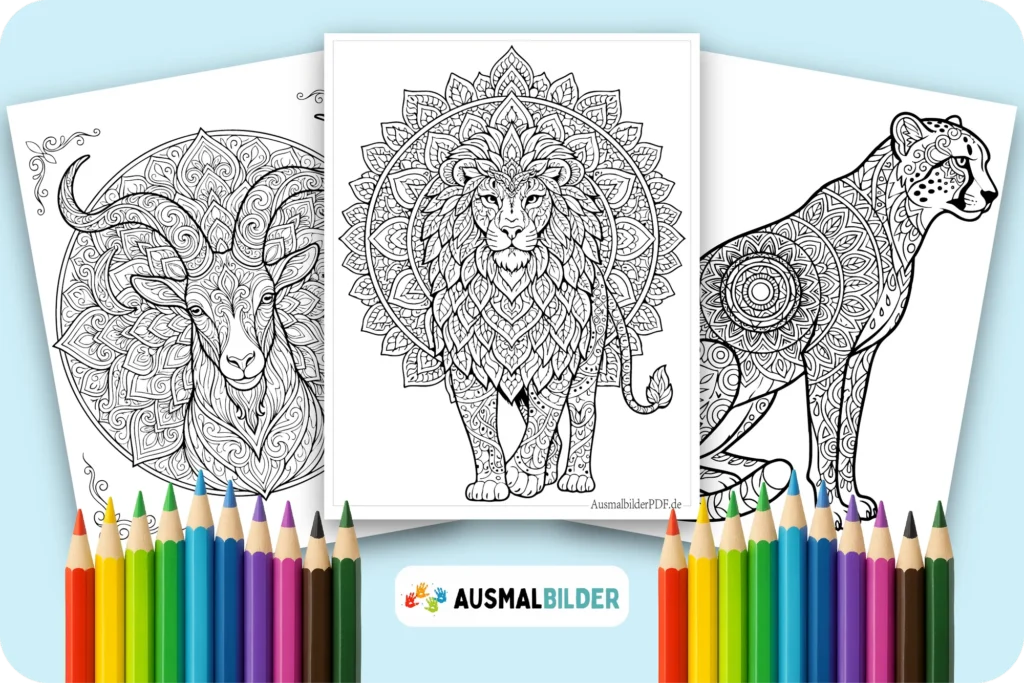 30+ Tier Mandalas Ausmalbilder für Kinder und Erwachsene Tier Mandalas Ausmalbilder kostenlose Malvorlagen zum Ausdrucken für Kinder und Erwachsene