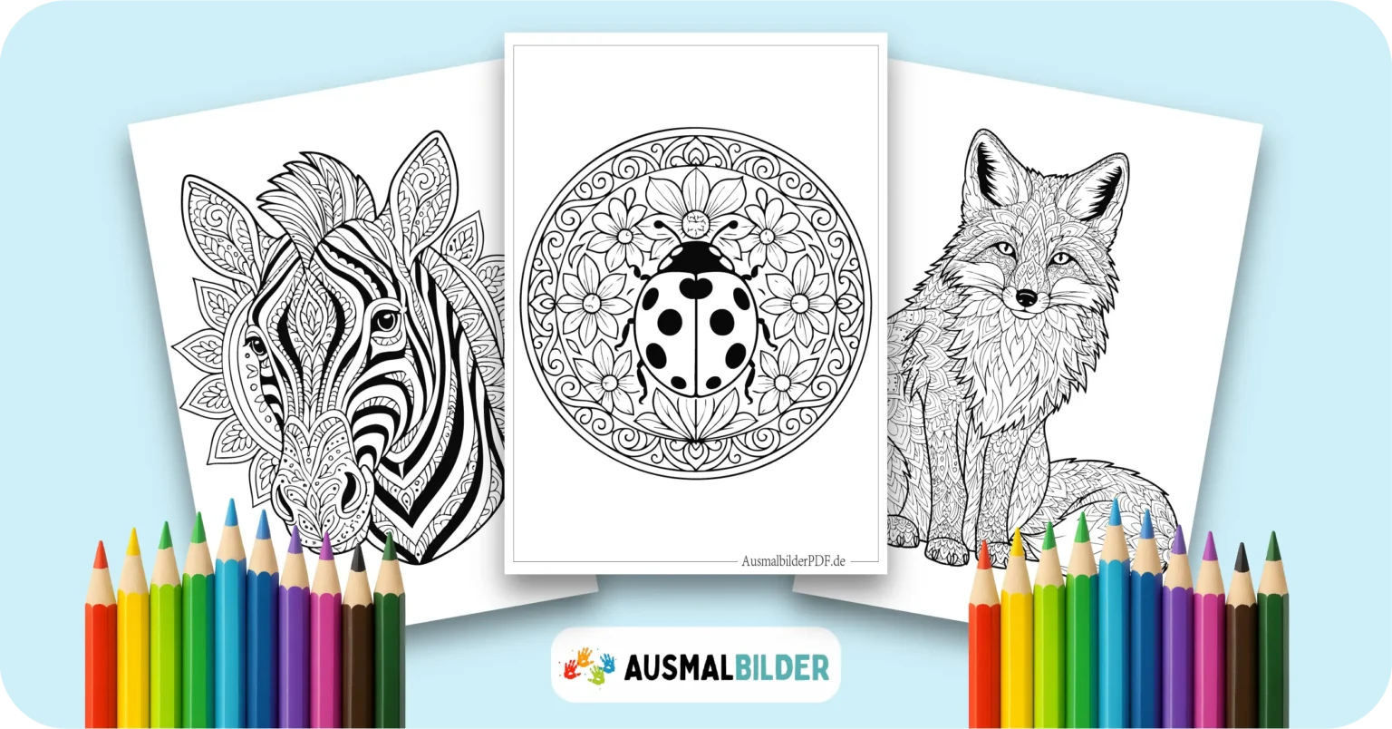 Tier Mandalas Ausmalbilder kostenlose Malvorlagen zum Ausdrucken für Kinder und Erwachsene