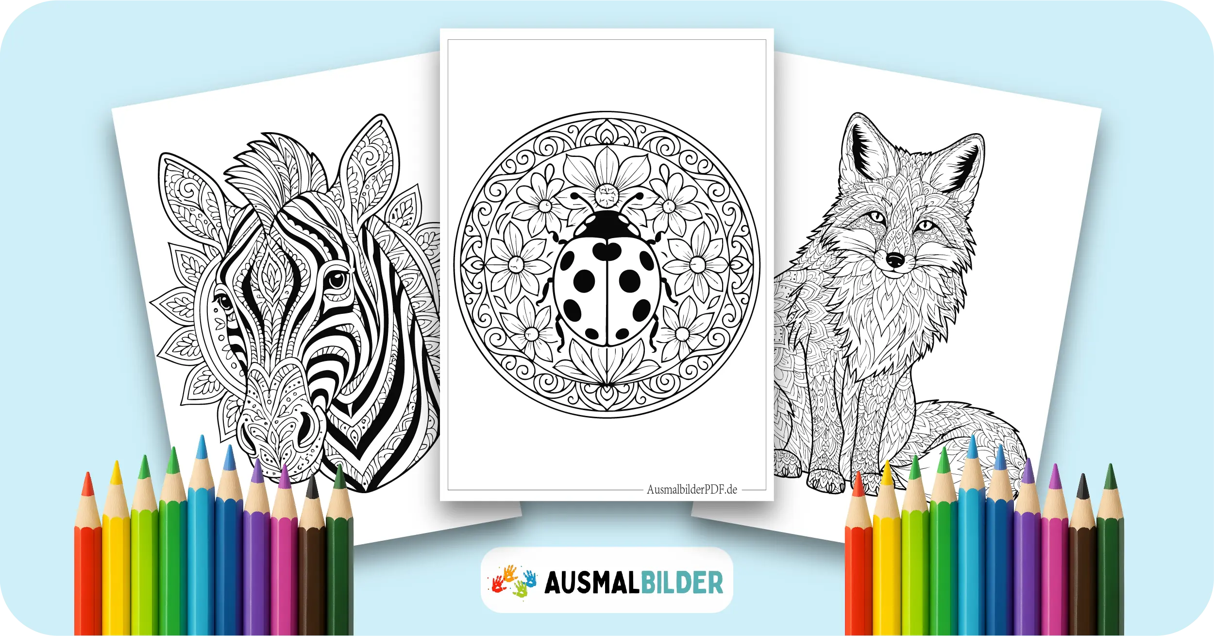 Tier Mandalas Ausmalbilder kostenlose Malvorlagen zum Ausdrucken für Kinder und Erwachsene