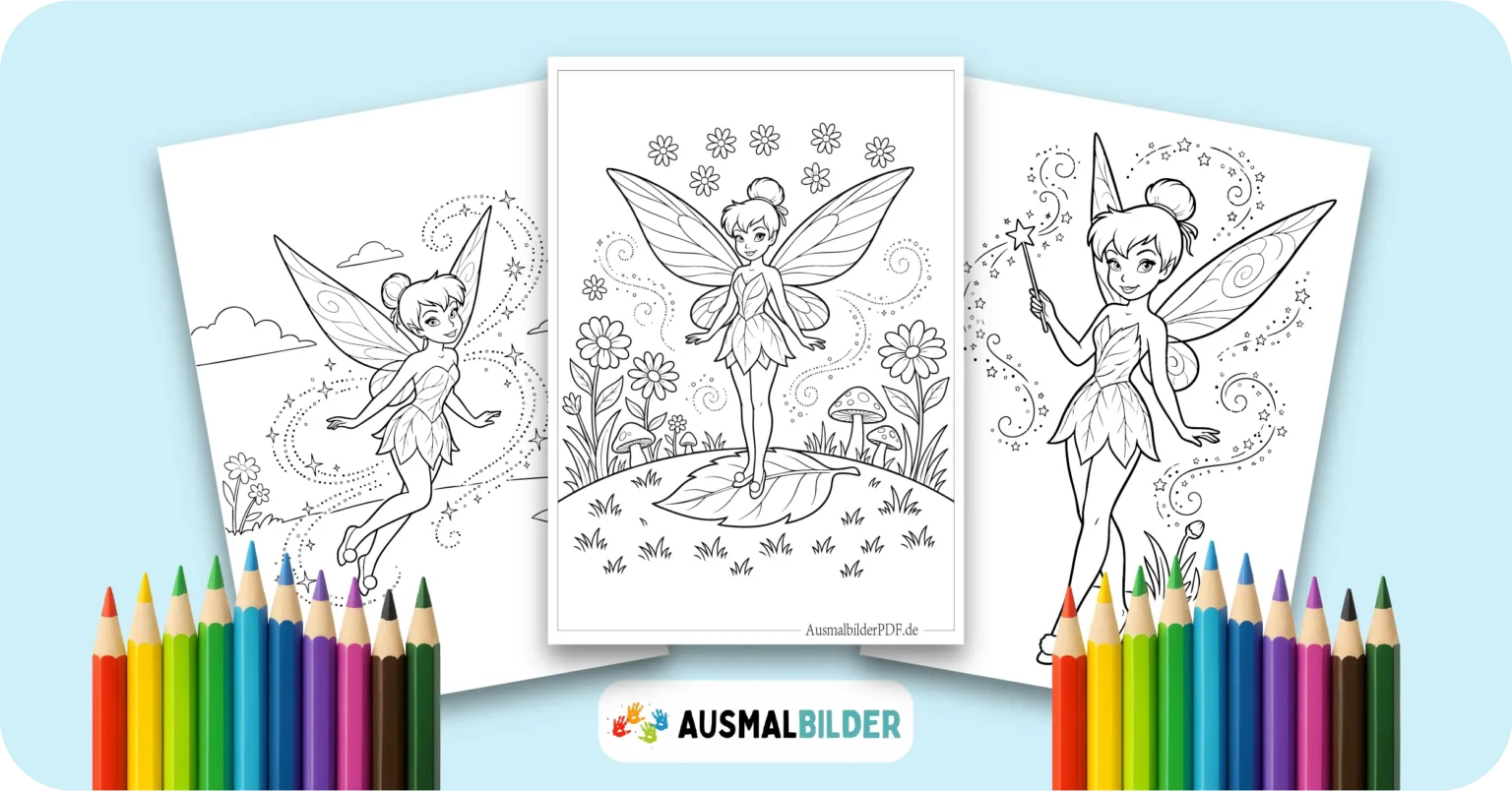 Tinkerbell Ausmalbilder kostenlose Malvorlagen zum Ausdrucken für Kinder und Erwachsene