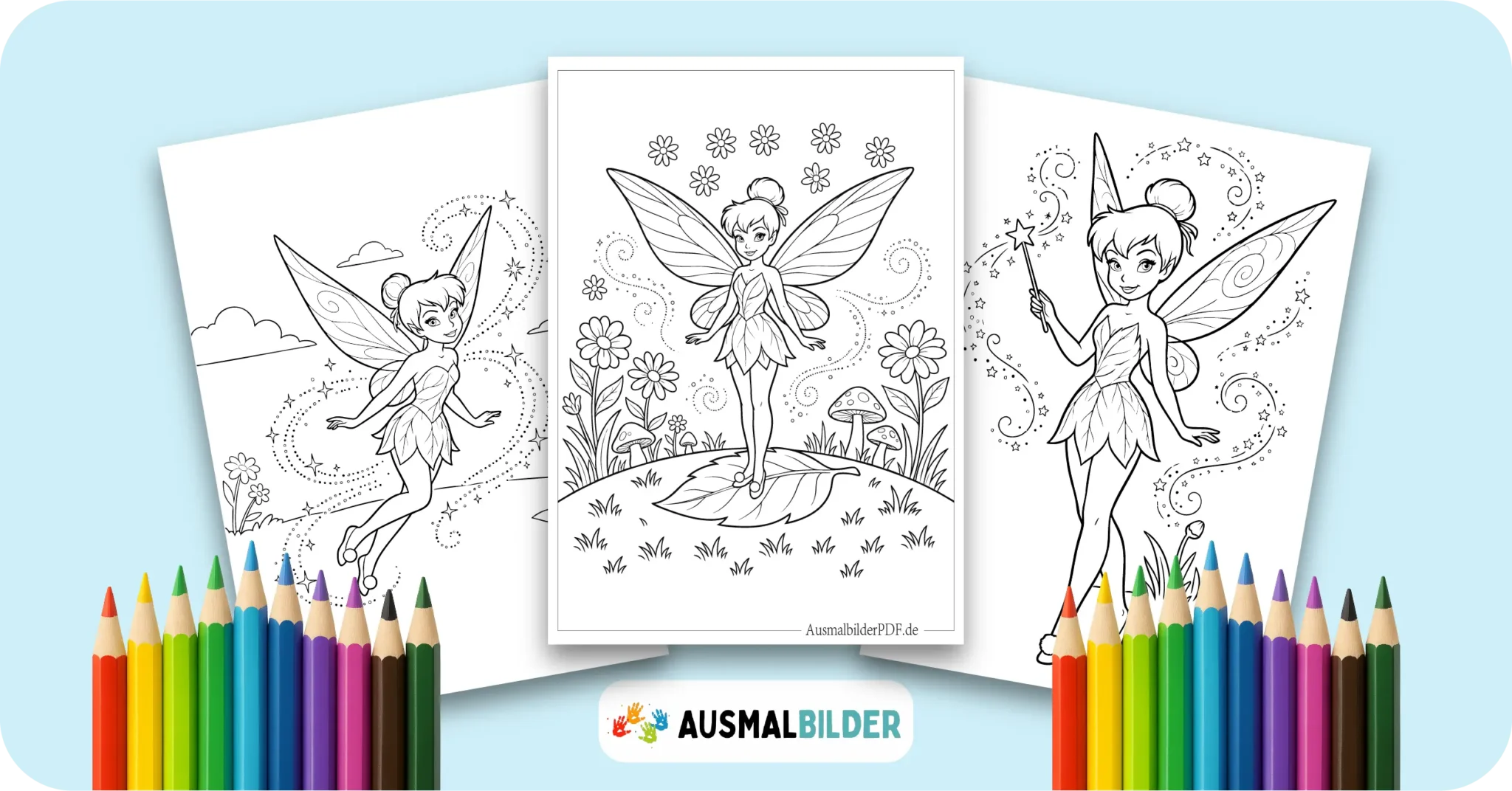 Tinkerbell Ausmalbilder kostenlose Malvorlagen zum Ausdrucken für Kinder und Erwachsene