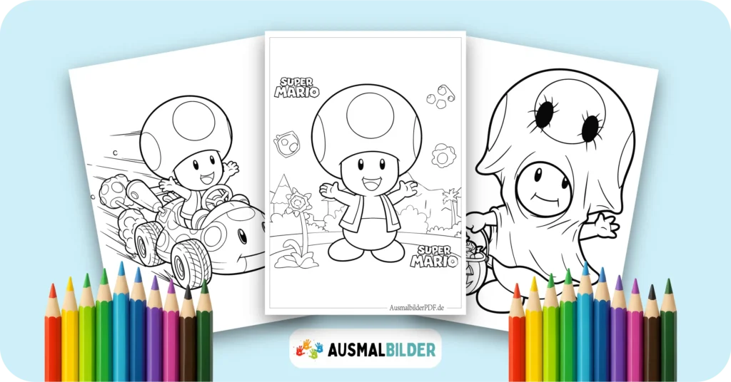 Toad Ausmalbilder kostenlose Malvorlagen zum Ausdrucken für Kinder und Erwachsene