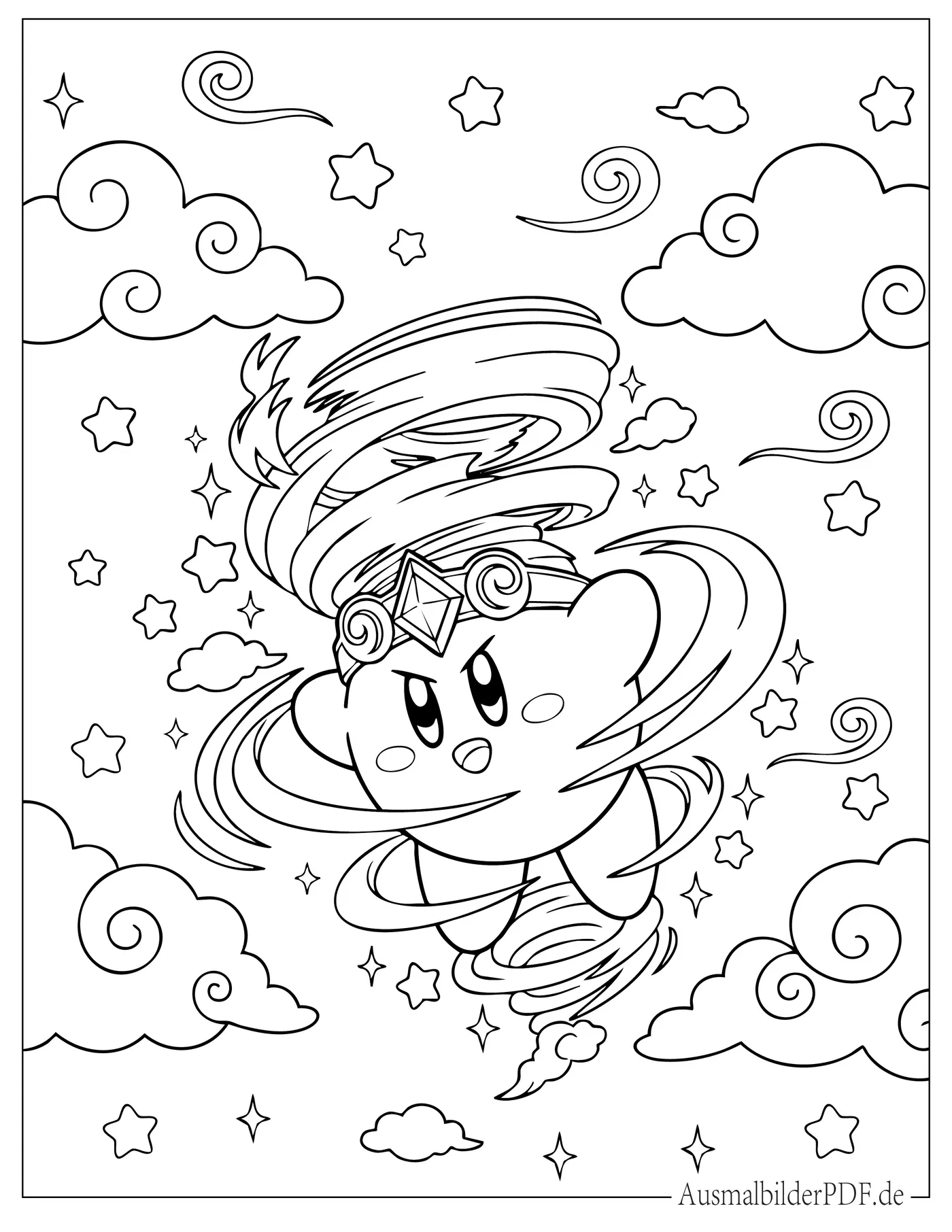 Tornado Kirby Malvorlage