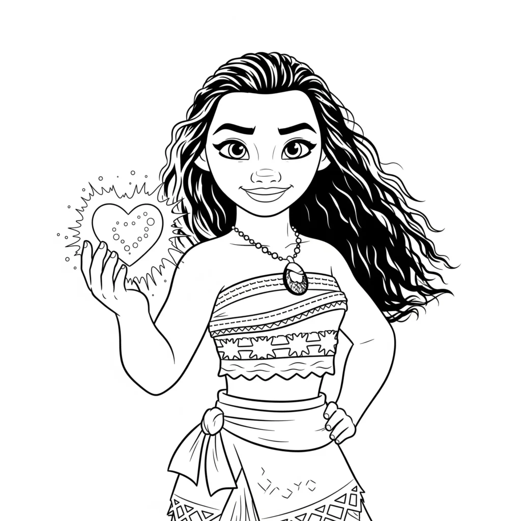 14 Vaiana Ausmalbilder (Disney Prinzessin Malvorlage Drucken) Vaiana als Disney Prinzessin Ausmalbild drucken. Eine schöne Malvorlage für Kinder, die Prinzessinnen lieben.