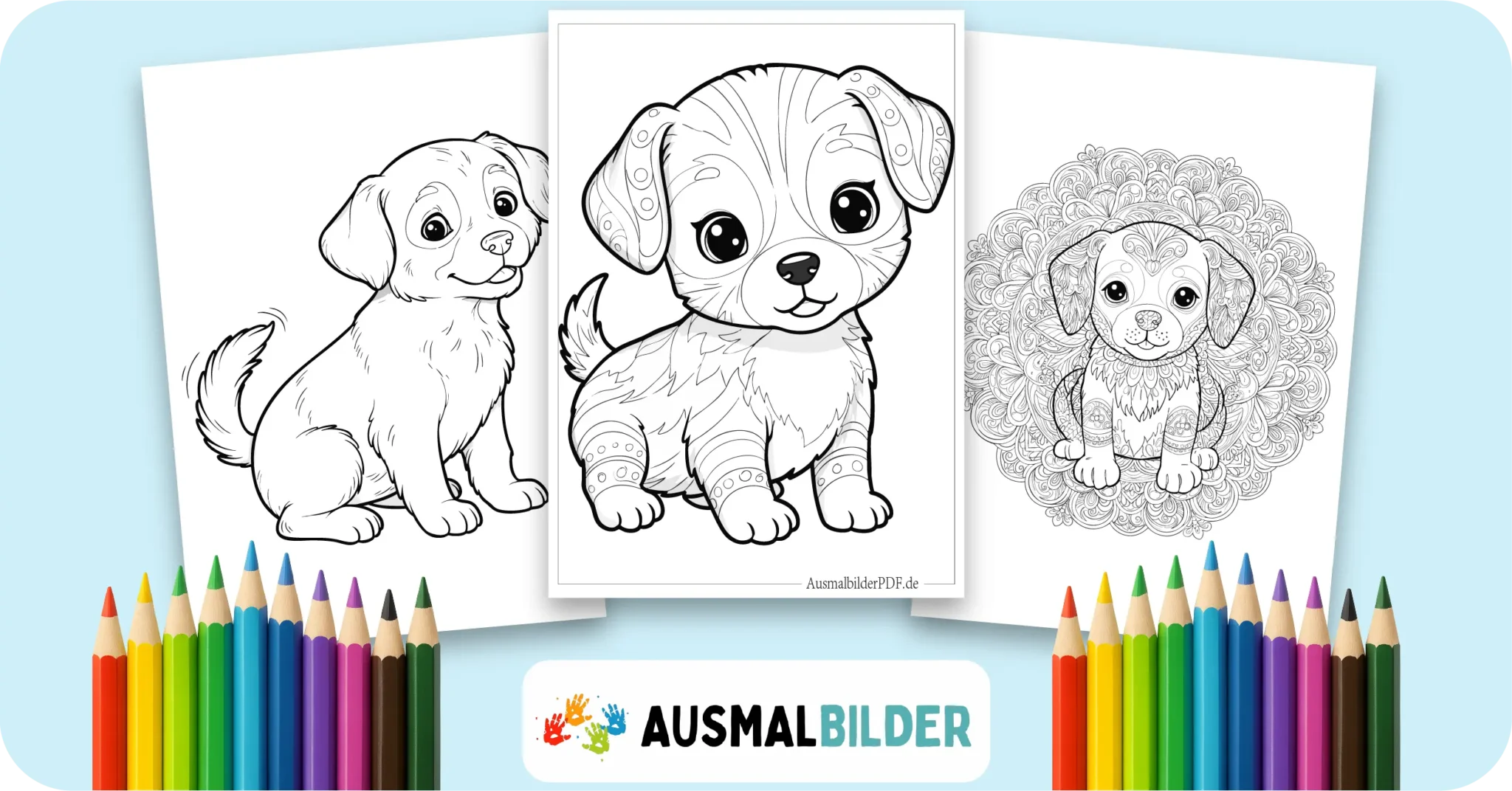 Ausmalbilder Welpen (Kostenlose Malvorlage PDF zum drucken) Welpen Ausmalbilder kostenlose Malvorlagen zum Ausdrucken für Kinder und Erwachsene