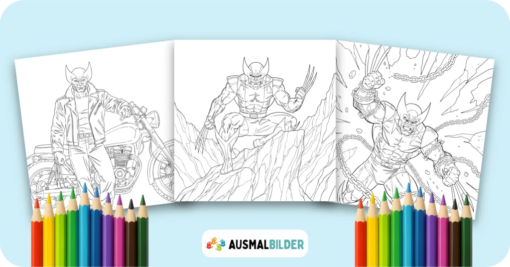 Wolverine Ausmalbilder kostenlose Malvorlagen zum Ausdrucken für Kinder und Erwachsene