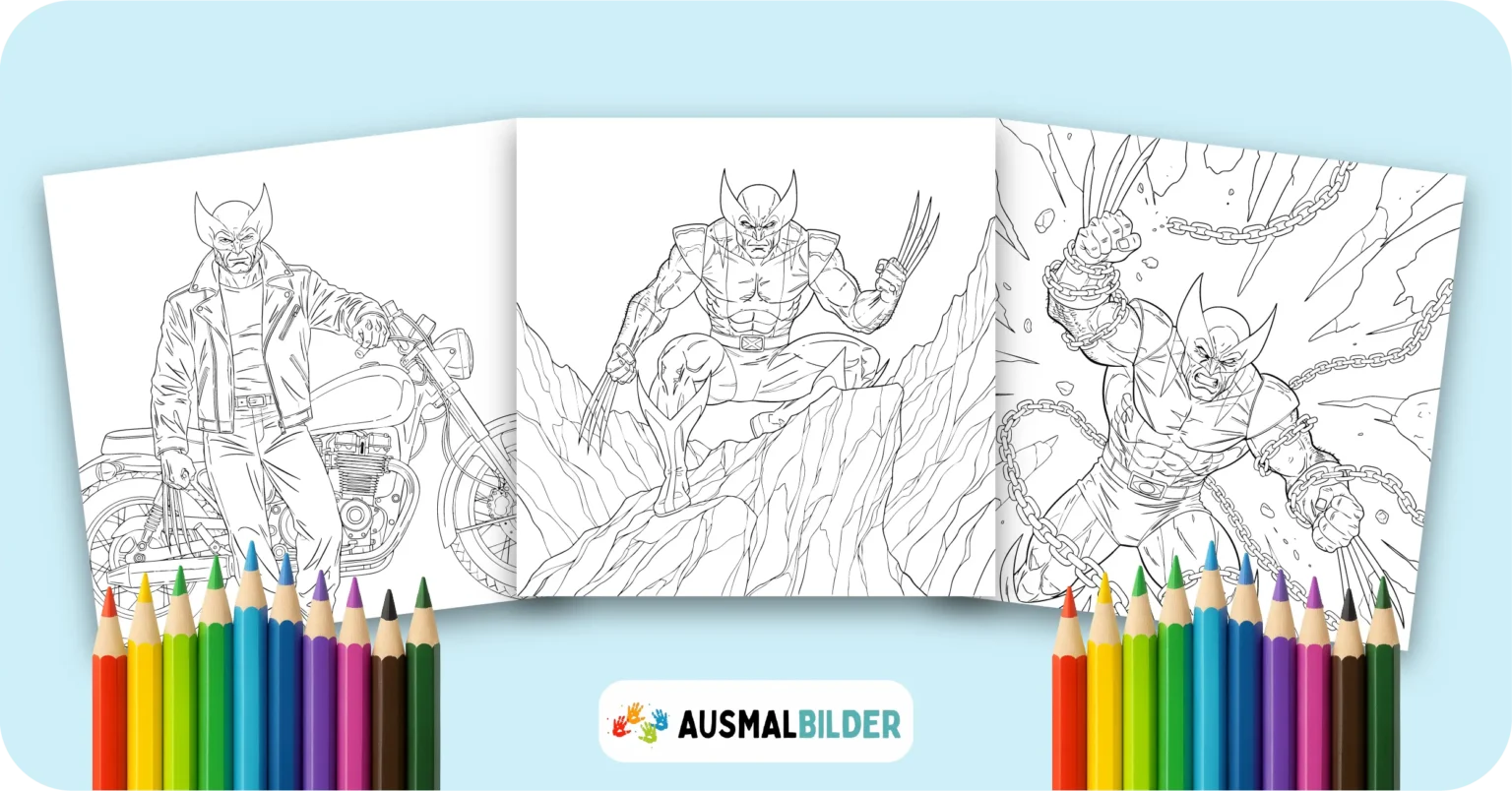 Wolverine Ausmalbilder kostenlose Malvorlagen zum Ausdrucken für Kinder und Erwachsene